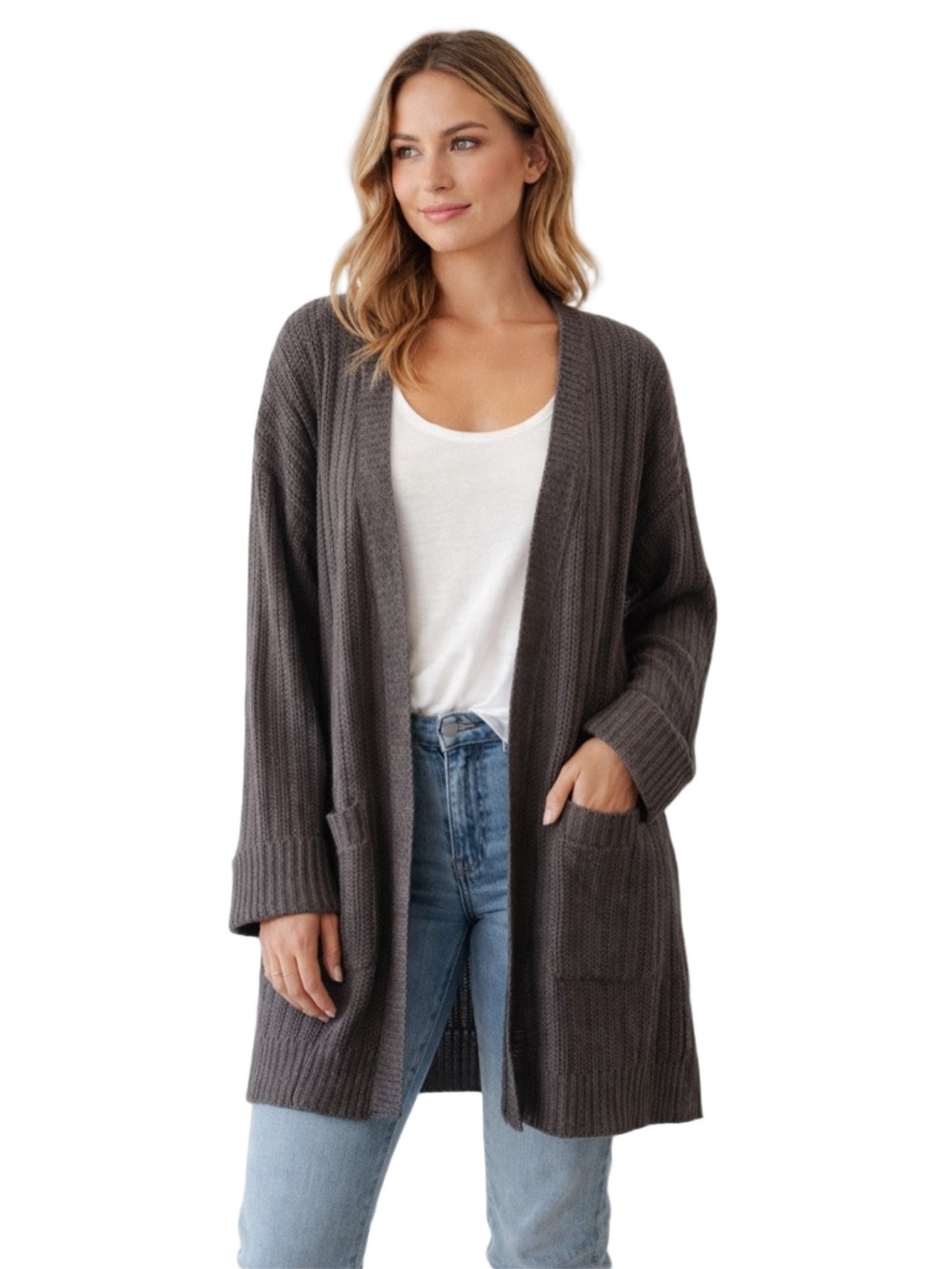 Daytrip Taupe Knit Cardigan